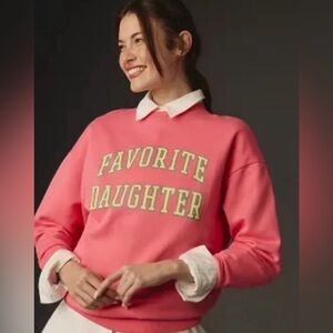 NWT Favorite Daughter Collegiate Sweatshirt in Pink - Size S